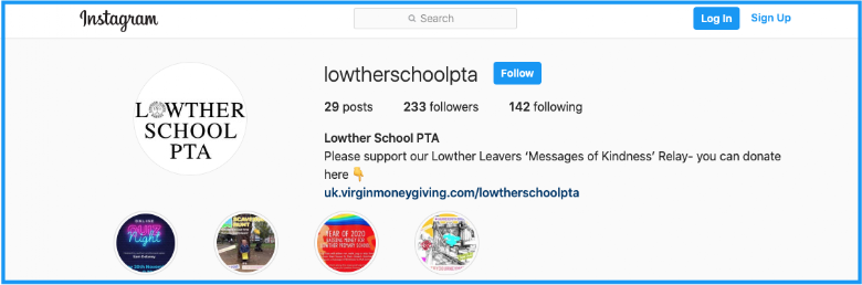 LSF PTA on Instagram Ext Link